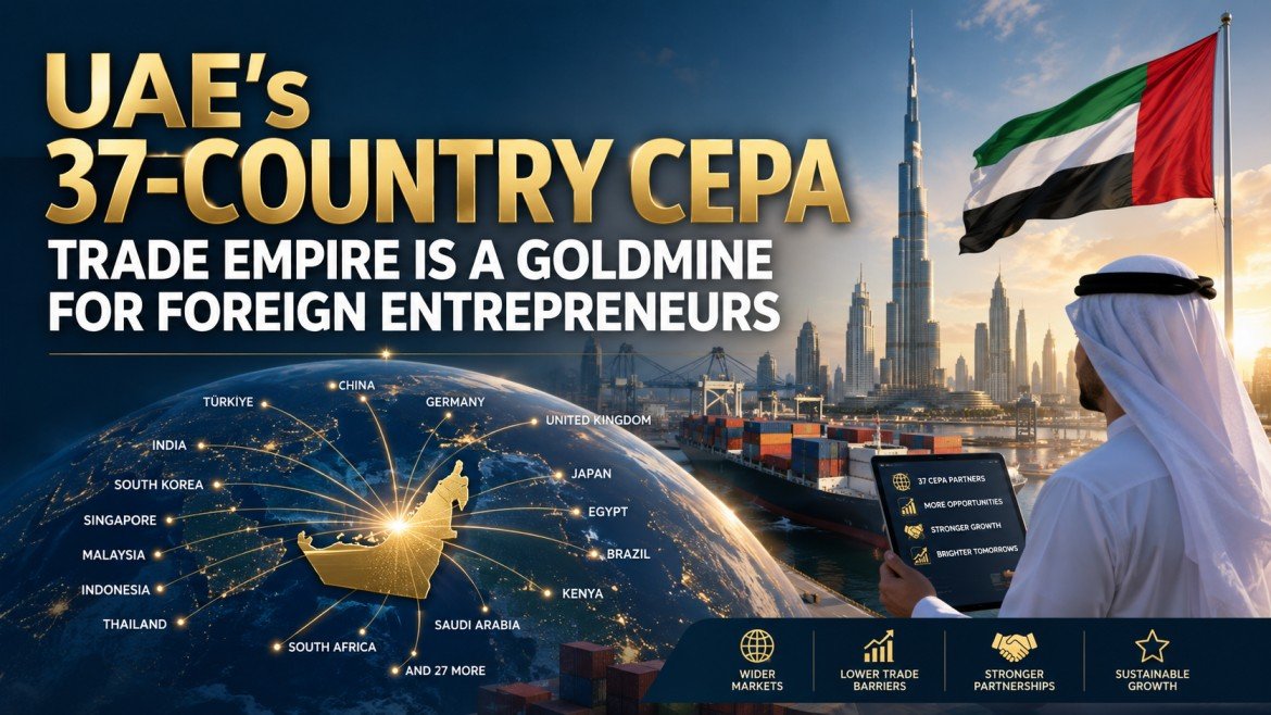 UAE CEPA network 2026  -  37 trade agreements with 18 in force
