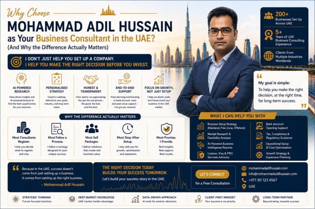 Best Business Consultant UAE  -  Mohammad Adil Hussain