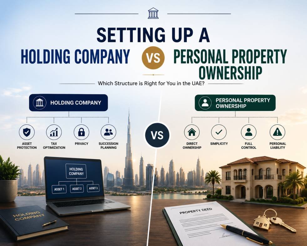 Holding company vs personal property ownership in the UAE - tax, succession and cost comparison for 2026