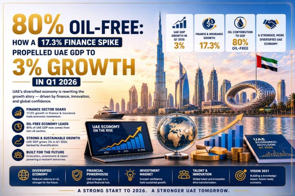 UAE GDP Q1 2026  -  finance sector growth 17.3% and non-oil economy at 79.4% of GDP