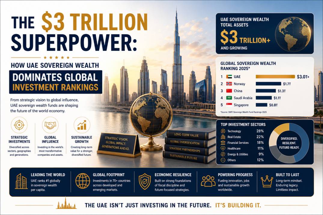 UAE sovereign wealth 2026  -  ADIA, Mubadala, ADQ and global investment rankings