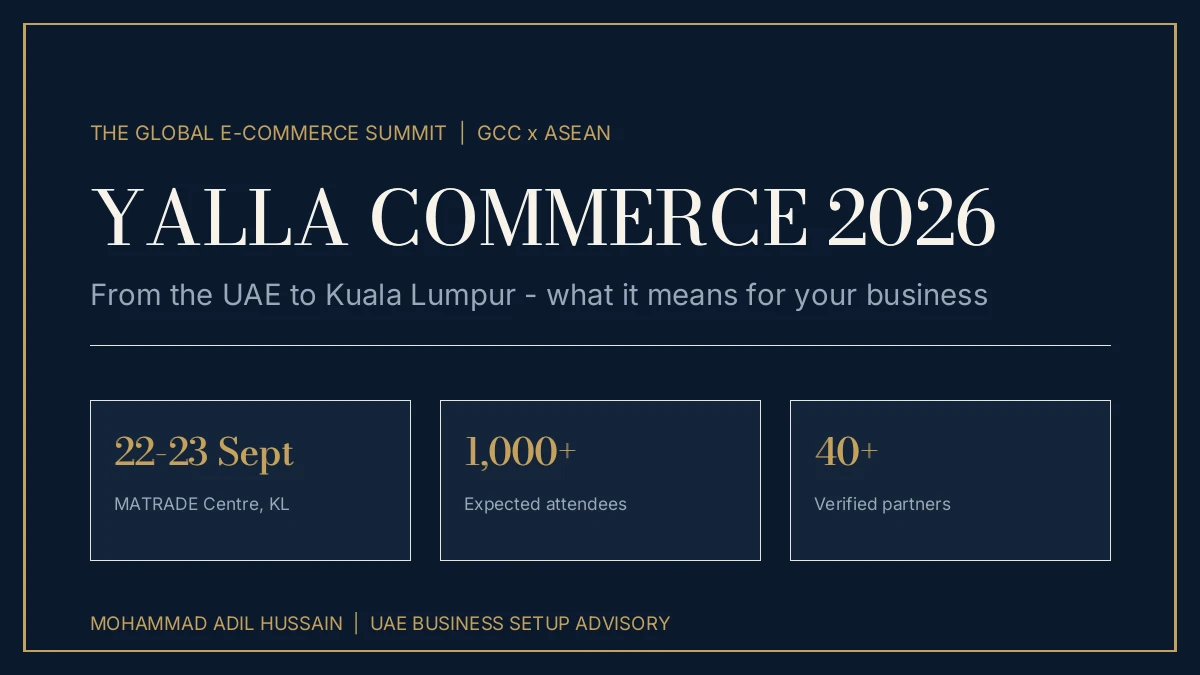 Yalla Commerce 2026 - the UAE-born Global E-Commerce Summit in Kuala Lumpur connecting GCC and ASEAN digital trade