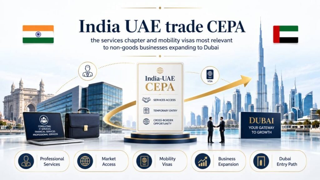 India UAE trade CEPA - the services chapter and mobility visas most relevant to non-goods businesses expanding to Dubai