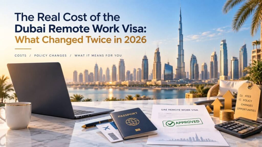 Dubai remote work visa cost 2026 - the real Virtual Working Programme application fee and what changed twice this year