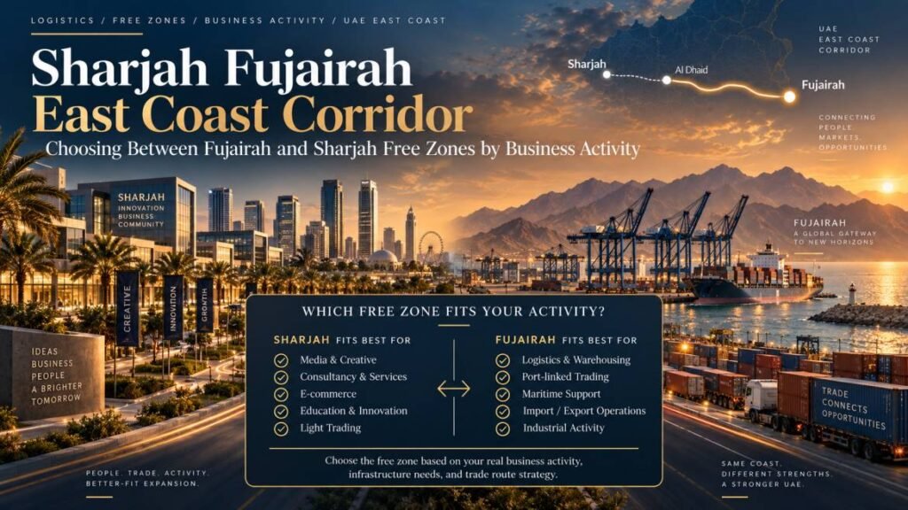 Sharjah Fujairah East Coast Corridor - choosing between Fujairah and Sharjah free zones by business activity