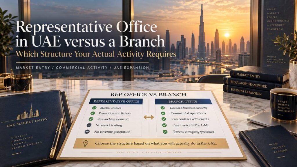 Representative office in UAE versus a branch - which structure your actual activity requires
