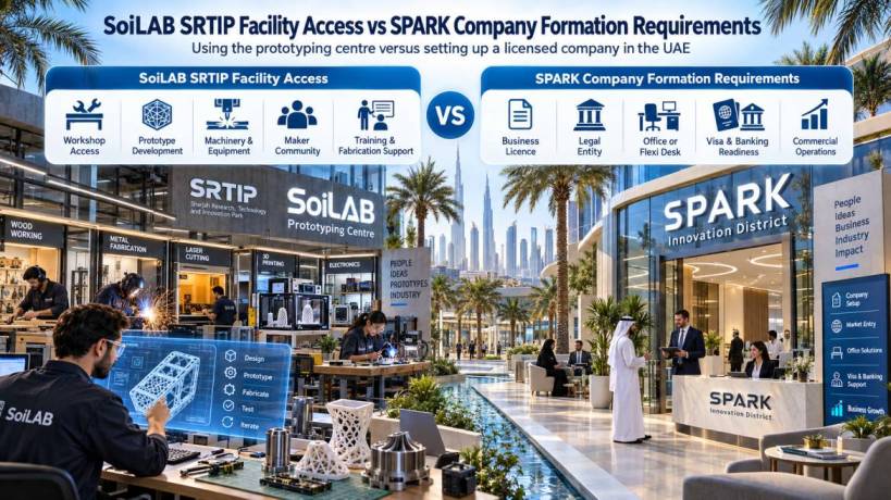 SoiLAB SRTIP facility access versus SPARK company formation requirements