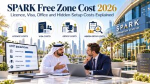 SPARK free zone cost 2026 breakdown of licence, visa and office fees