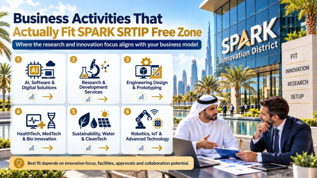 Business activities that actually fit SPARK SRTIP free zone research focus