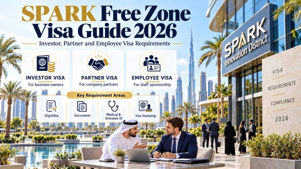 SPARK free zone visa guide covering investor, partner and employee visas