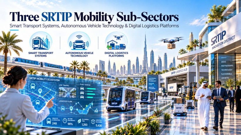 Three SRTIP mobility sub-sectors: smart transport systems, autonomous vehicle technology, digital logistics platforms