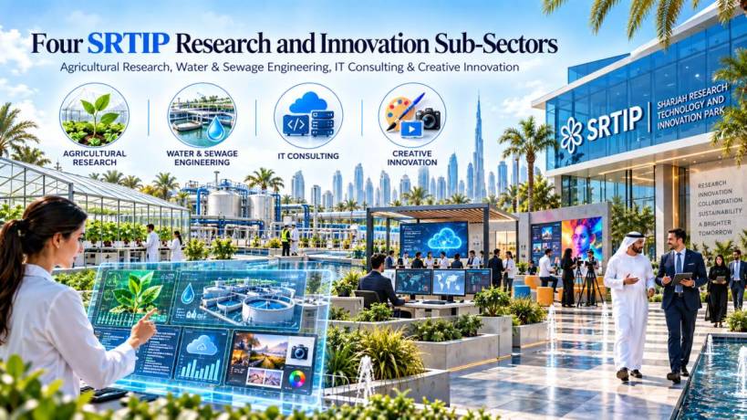 Four SRTIP research and innovation sub-sectors: agricultural research, water and sewage engineering, IT consulting, creative innovation