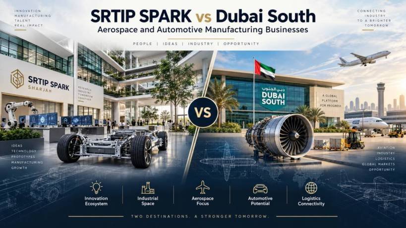 SRTIP SPARK versus Dubai South comparison for aerospace and automotive manufacturing businesses