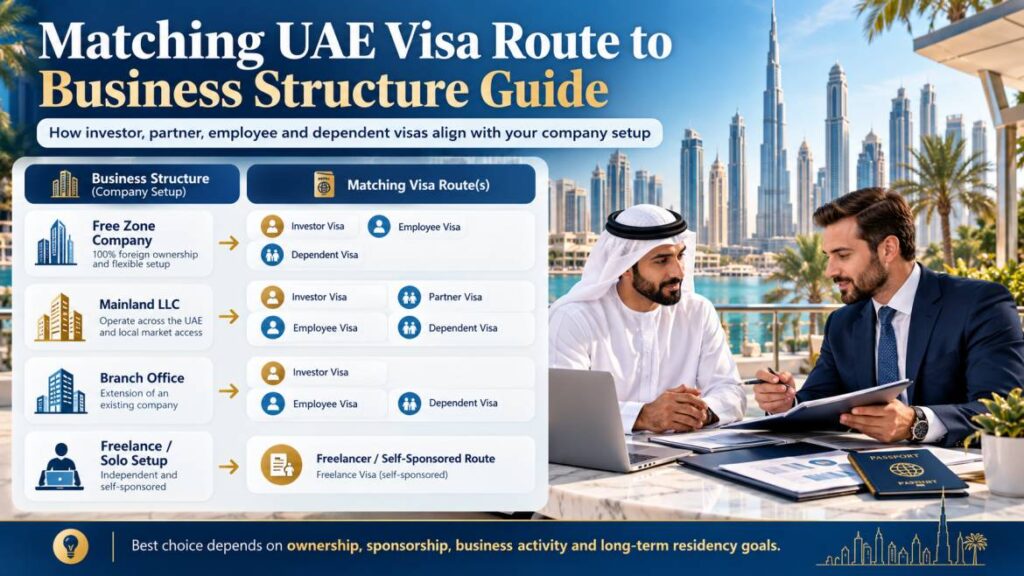 Matching UAE visa route to business structure guide