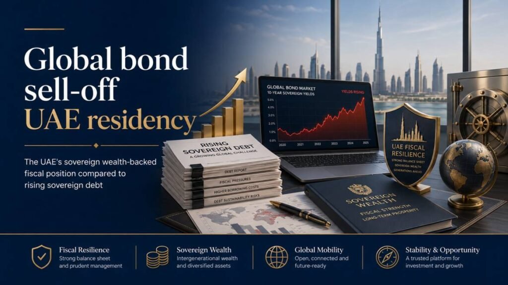 Global bond sell-off UAE residency - the UAE's sovereign wealth-backed fiscal position compared to rising sovereign debt
