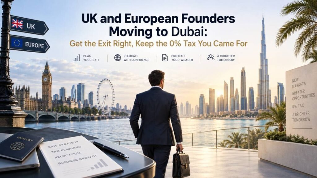 UK expat business setup Dubai and moving a company from Germany to UAE - the exit tax, inheritance tax and tax residency certificate traps