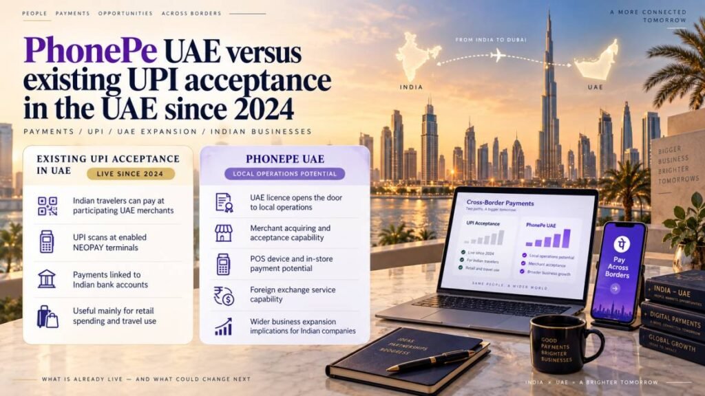 PhonePe UAE versus existing UPI acceptance in the UAE since 2024