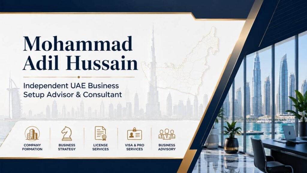Mohammad Adil Hussain, independent UAE business setup advisor and consultant
