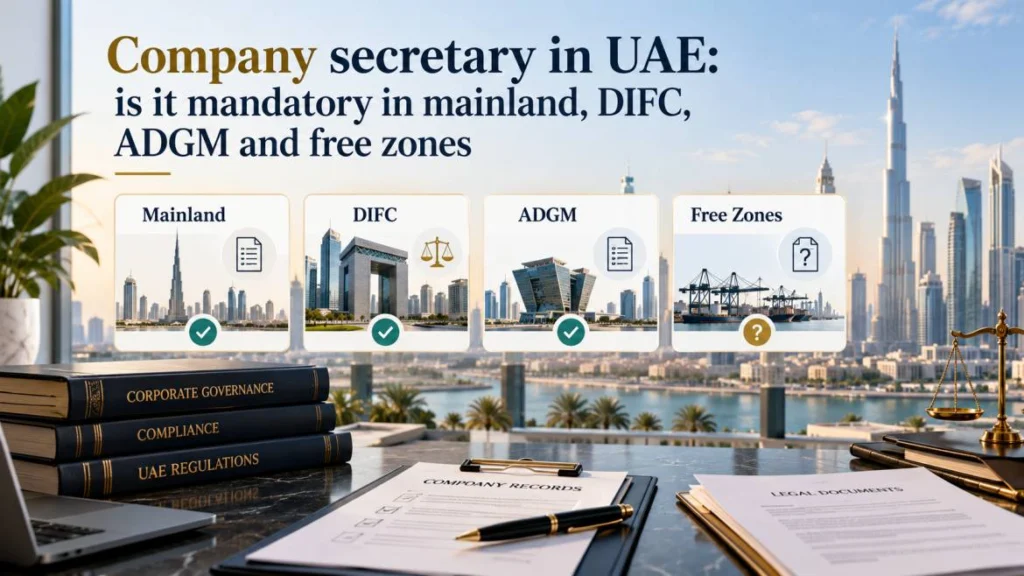 Company secretary in UAE: is it mandatory in mainland, DIFC, ADGM and free zones