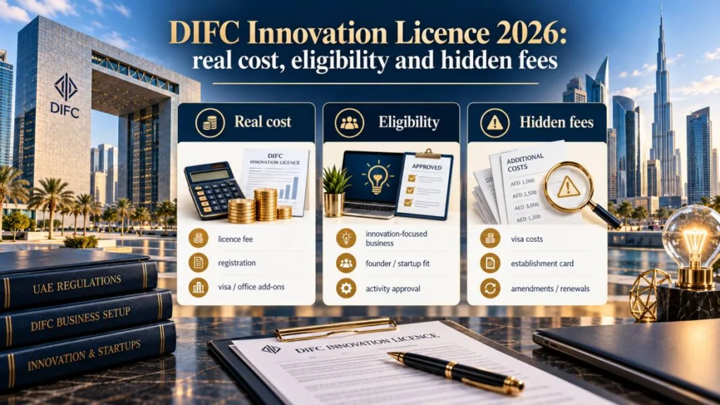 DIFC Innovation Licence 2026: real cost, eligibility and hidden fees